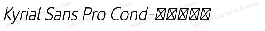Kyrial Sans Pro Cond字体转换